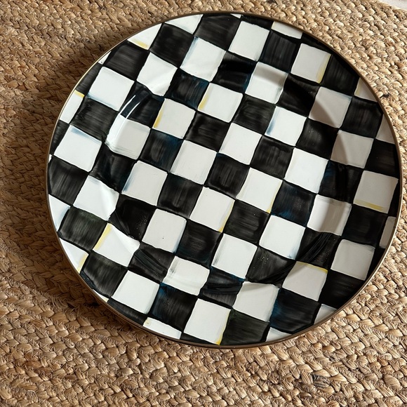 MacKenzie-Childs Black and White Checkered Plate - Picture 5 of 5